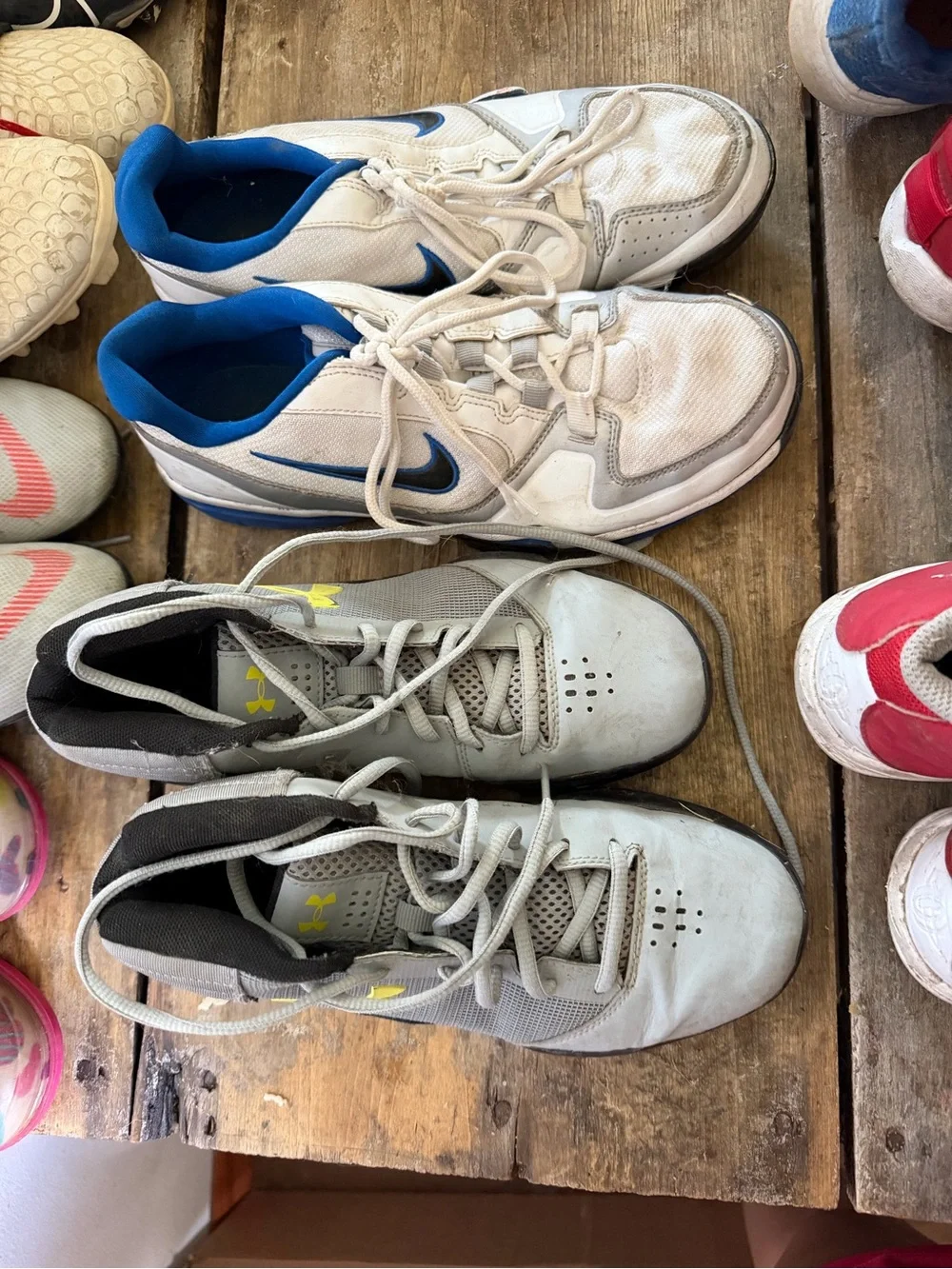 Nike Boy’s White and Blue Athletic Sneakers